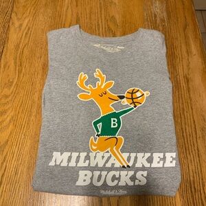 Milwaukee Bucks Grey and Green tshirt